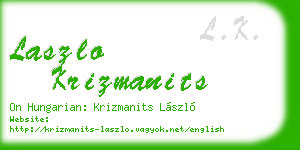laszlo krizmanits business card